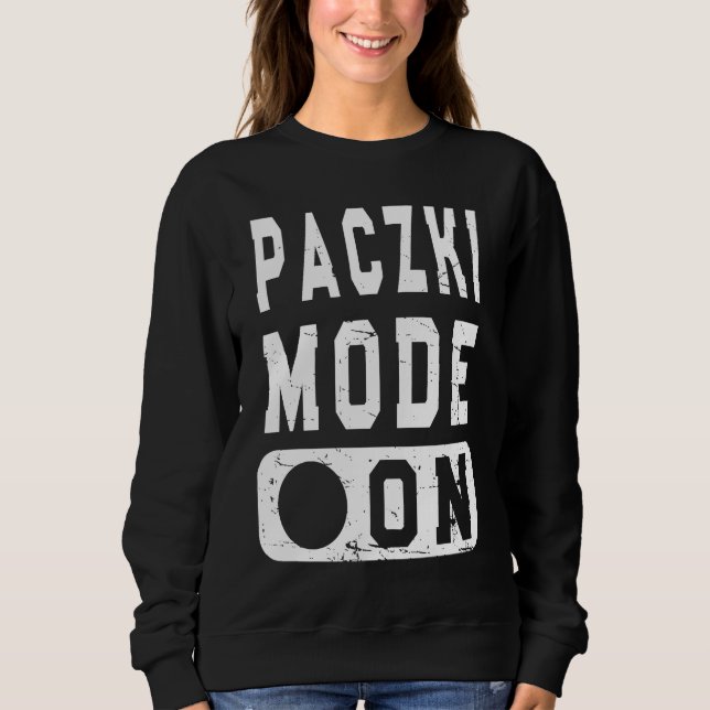 Paczki Mode On  Vintage Polish Tradition Paczki Sweatshirt (Vorderseite)