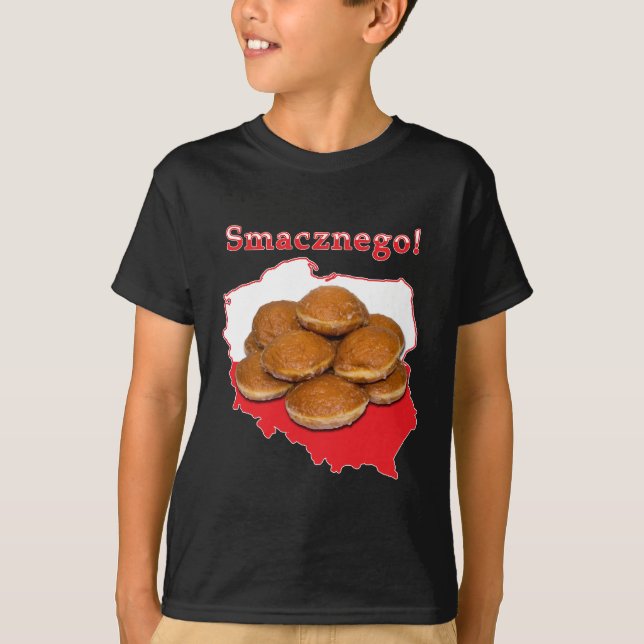 Paczki Smacznego Polnische Karte T-Shirt (Vorderseite)