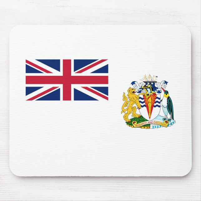 Pad für die Flagge des britischen Antarktis-Gebiet Mousepad (Vorne)