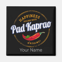 Pad Kaprao Chili Street Food Vintag Thailand Magnet