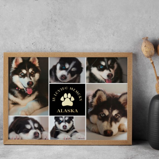 Pad Print Pet in Love Memory Black Foto Collage Foliendrucke (Von Creator hochgeladen)