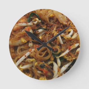 Pad Thai [ผัดไทย] Thailand Street Food Runde Wanduhr