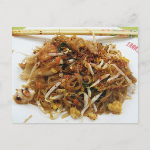 Pad Thai [ผั ด ท ย] Thailand Street Food Postkarte