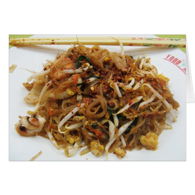 Pad Thai [ผั ไ ยด Thailand Street Food Card] (Vorderseite (Horizontal))
