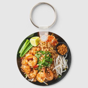 Pad Thai-Nudelgericht-Themenwerbung Schlüsselanhänger