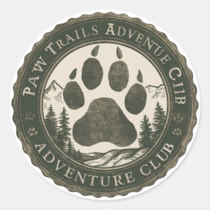 Pad Trails Adventure Club - Vintages Abzeichen Sti Runder Aufkleber