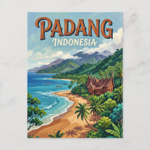 Padang Indonesien Postkarte