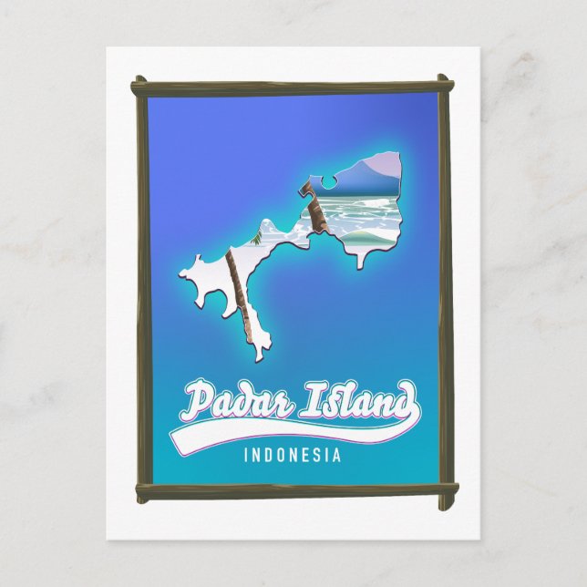 Padar Island Indonesien Feiertagspostkarte (Vorderseite)