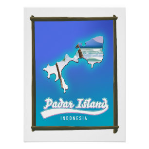 Padar Island Indonesien Poster