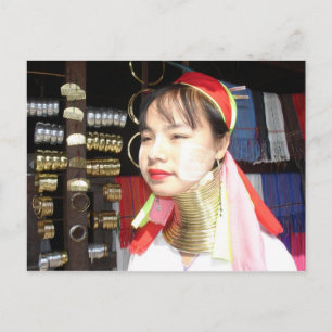 Padaung Woman Postkarte