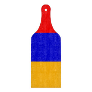 Paddel aus Glas mit armenischer Flagge Schneidebrett