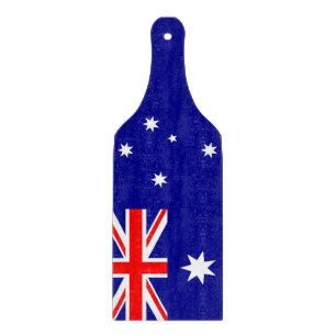 Paddel aus Glas mit australischer Flagge Schneidebrett