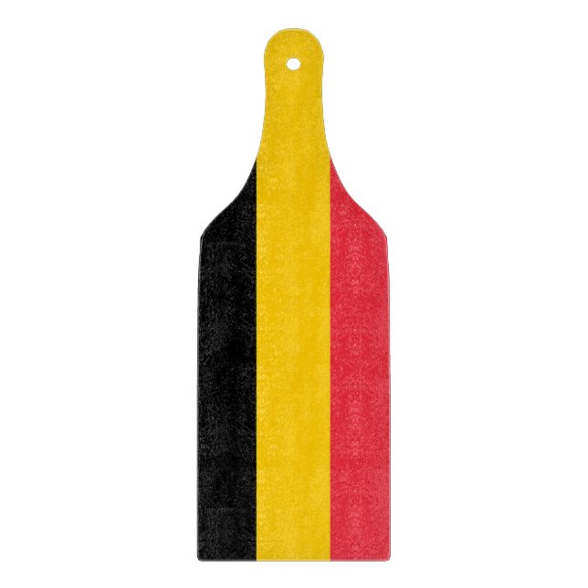Paddel aus Glas mit belgischer Flagge Schneidebrett (Vorderseite)