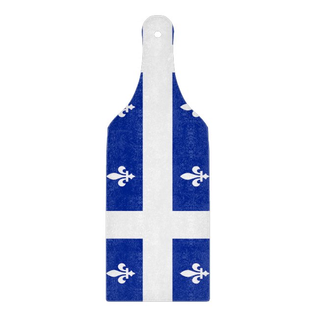 Paddel aus Glas mit der Flagge Quebec Schneidebrett (Vorderseite)