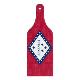 Paddel aus Glas mit der Flagge von Arkansas Schneidebrett