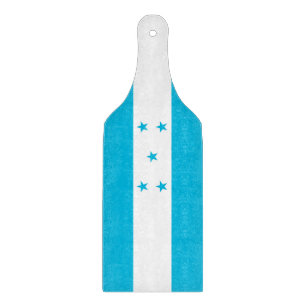 Paddel aus Glas mit der Flagge von Honduras Schneidebrett