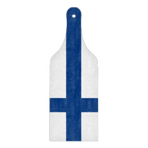 Paddel aus Glas mit finnischer Flagge Schneidebrett