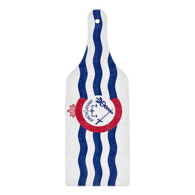 Paddel aus Glas mit Flagge Cincinnati Schneidebrett (Vorderseite)