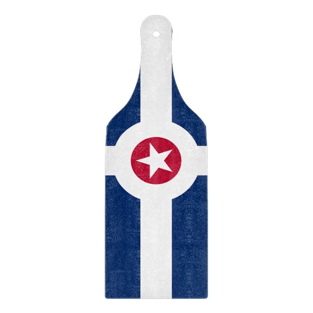 Paddel aus Glas mit Flagge Indianapolis Schneidebrett (Vorderseite)