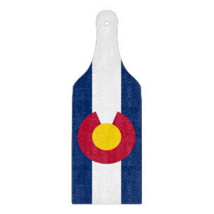 Paddel aus Glas mit Flagge von Colorado Schneidebrett