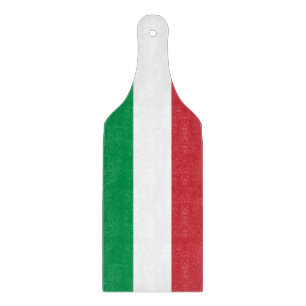 Paddel aus Glas mit italienischer Flagge Schneidebrett