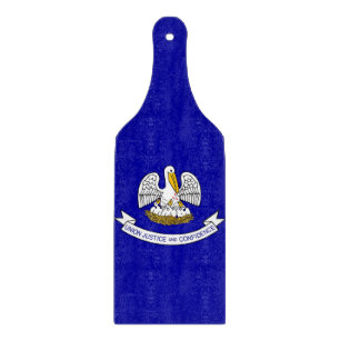 Paddel aus Glas mit Louisiana-Flagge Schneidebrett