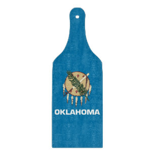 Paddel aus Glas mit Oklahoma-Flagge Schneidebrett
