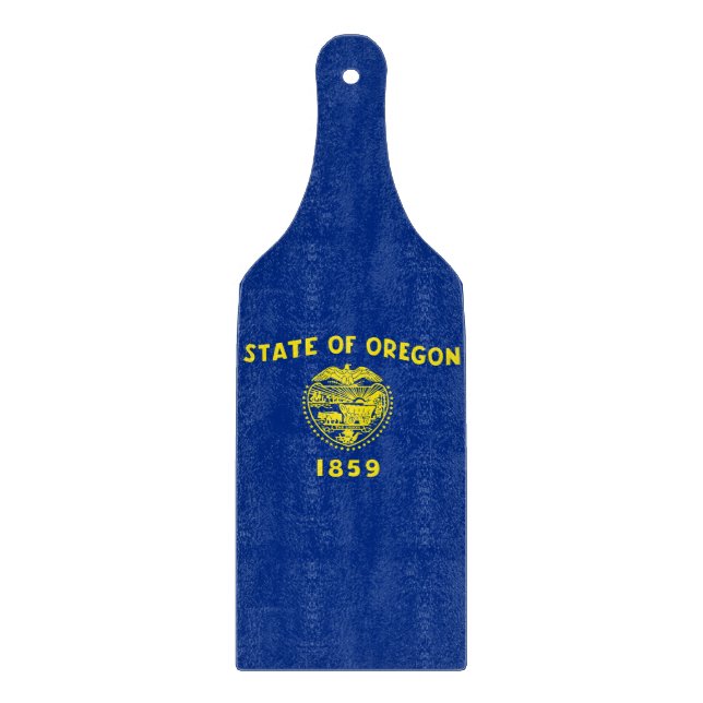 Paddel aus Glas mit Oregon-Flagge Schneidebrett (Vorderseite)