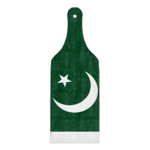 Paddel aus Glas mit pakistanischer Flagge Schneidebrett