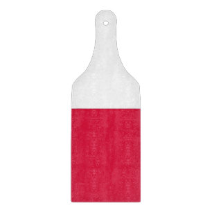 Paddel aus Glas mit polnischer Flagge Schneidebrett
