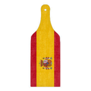 Paddel aus Glas mit spanischer Flagge Schneidebrett