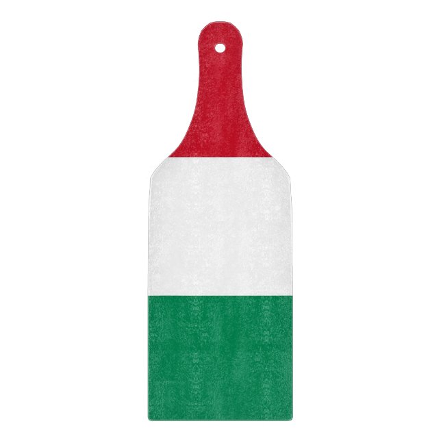 Paddel aus Glas mit ungarischer Flagge Schneidebrett (Vorderseite)