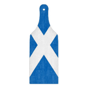 Paddel aus Glas - Schottische Flagge Schneidebrett