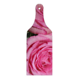 Paddel aus rosa Rosenglas Schneidebrett