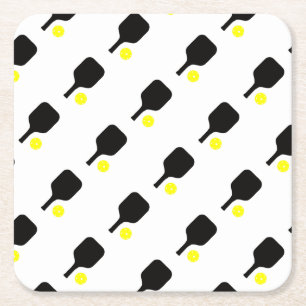 Paddel & Bälle Rechteckiger Pappuntersetzer