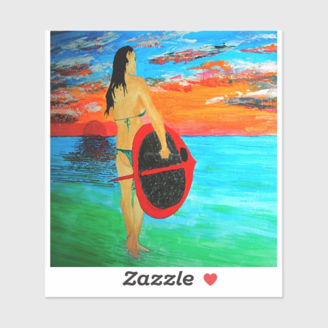 (Paddel-Boarding) Aufkleber (Blatt)