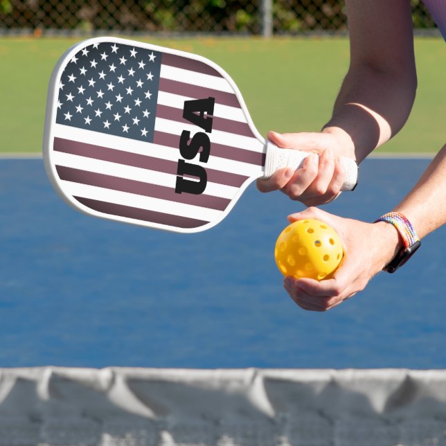Paddel der Patriotischen Amerikanischen Flagge Pickleball Schläger (InSitu)