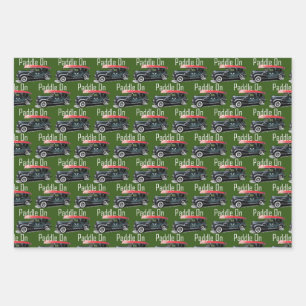 Paddel für klassische Fahrzeugkonstruktion - Papie Geschenkpapier Set