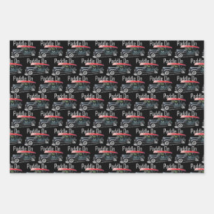 Paddel für klassische Fahrzeugkonstruktion - Papie Geschenkpapier Set