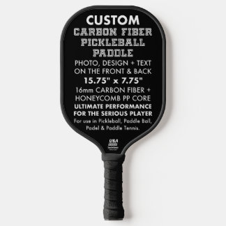 Paddel für Personalisiertes Carbon Fiber Paddlebal Pickleball Schläger