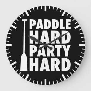 Paddel Hard, Party Hard Große Wanduhr
