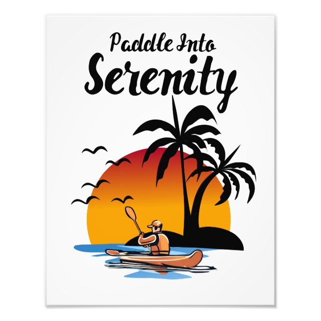 Paddel in die Stille Fotodruck (Vorne)