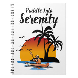 Paddel in die Stille Notizblock
