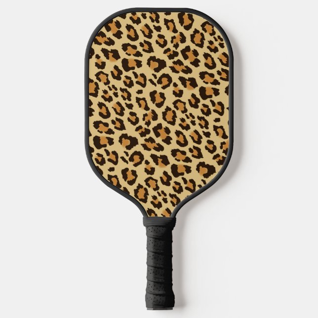 Paddel in Leopard, Tierdruck Pickleball Schläger (Vorderseite)