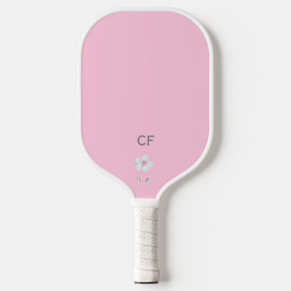 Paddel in rosa und weißem Monogramm Pickleball Schläger