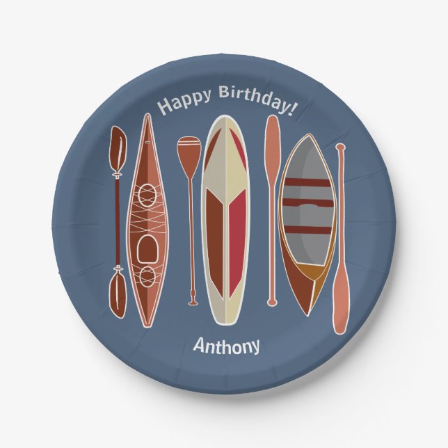 Paddel-Leidenschaft Pappteller (Vorderseite)