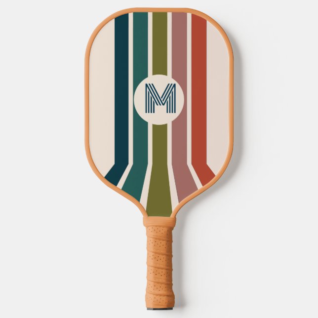 Paddel mit anpassbarem Preppy Stripe Pickleball Schläger (Vorderseite)