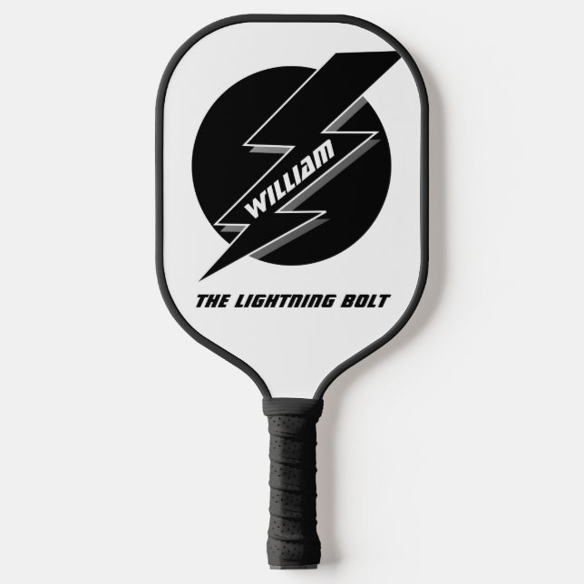 Paddel mit schwarzem Blitz Pickleball Schläger (Vorderseite)