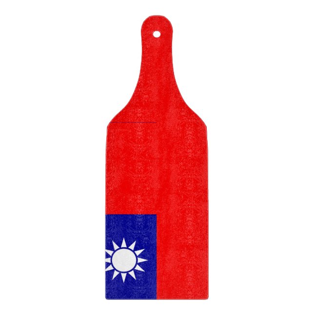 Paddel mit taiwanischer Flagge Schneidebrett (Vorderseite)