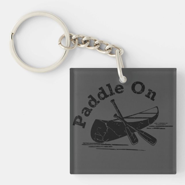 Paddel On Design - Quadrat (doppelseitig) Schlüsselanhänger (Vorderseite)